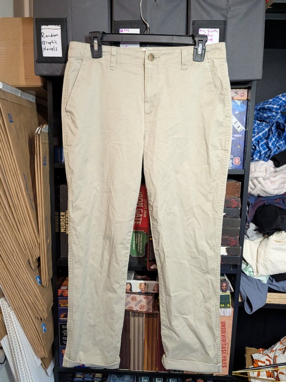 Gap Girlfriend Chino Pants Size 4 Beige Khaki Stretch Cotton